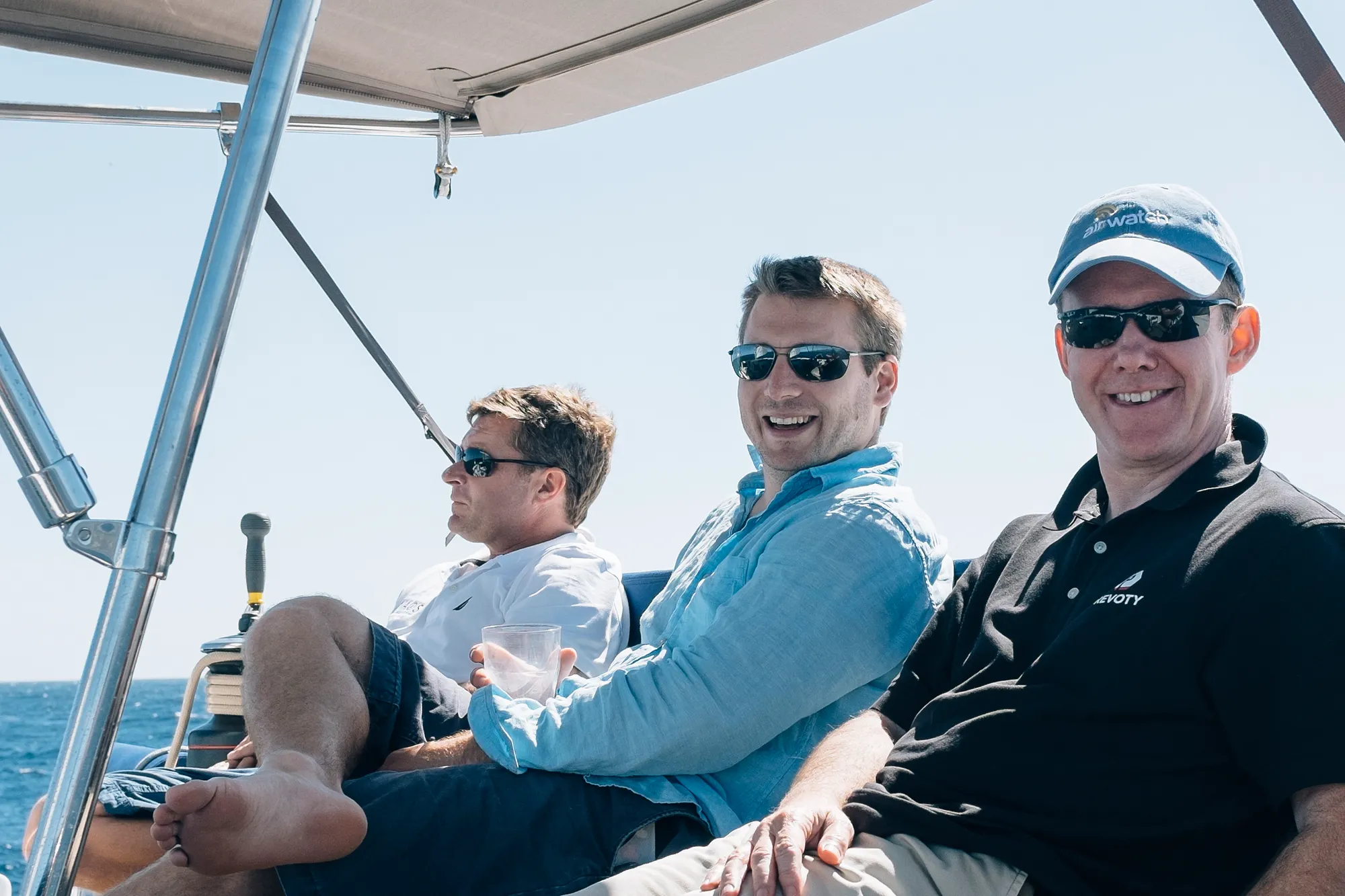 Charlie, Julien and Brad hang out in the bird's nest.